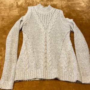 Cold shoulder style sweater